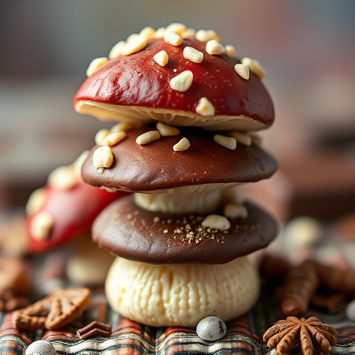 Stacked Magic Mushroom Chocolates Macro