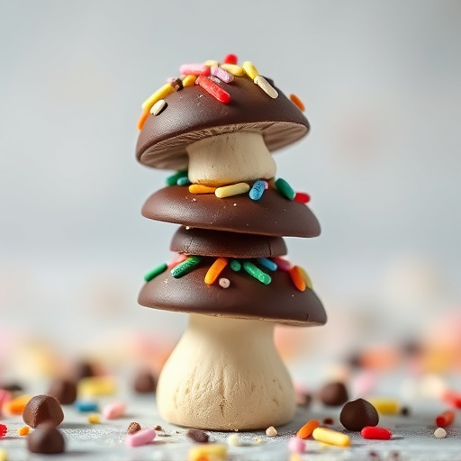 Stacked Magic Mushroom Chocolates Macro