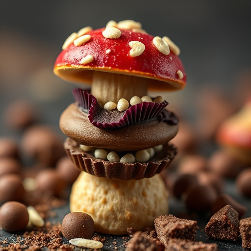 Stacked Magic Mushroom Chocolates Macro