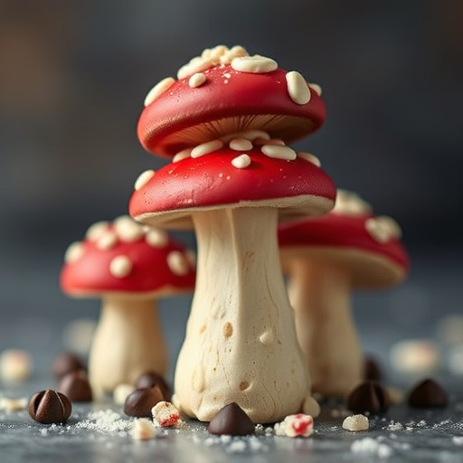 Stacked Magic Mushroom Chocolates Macro