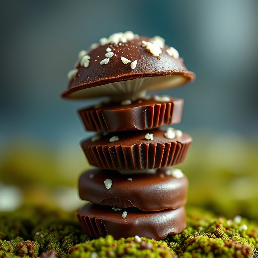 Stacked Magic Mushroom Chocolates Macro