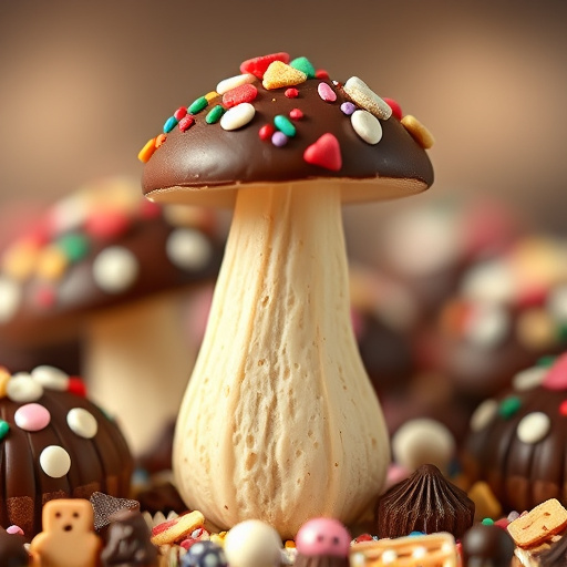 Stacked Magic Mushroom Chocolates Macro
