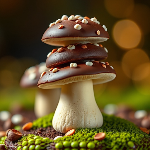 Stacked Magic Mushroom Chocolates Macro