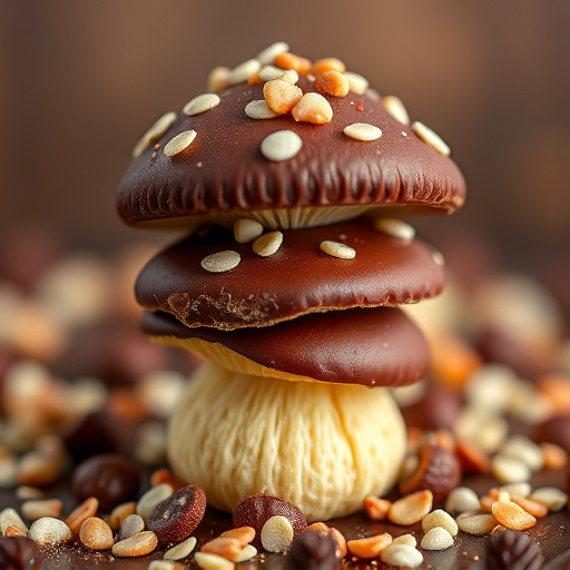 Stacked Magic Mushroom Chocolates Macro