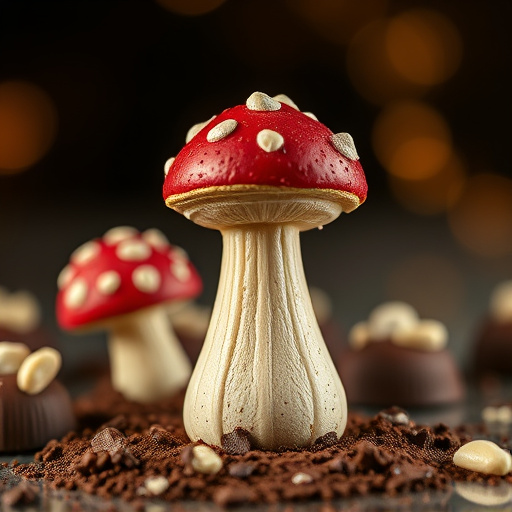 Stacked Magic Mushroom Chocolates Macro