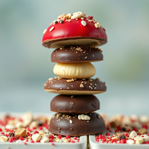 Stacked Magic Mushroom Chocolates Macro