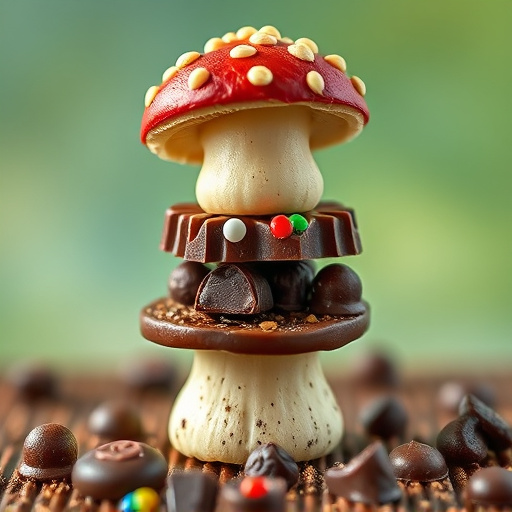 Stacked Magic Mushroom Chocolates Macro