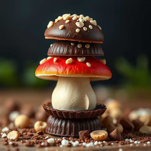 Stacked Magic Mushroom Chocolates Macro