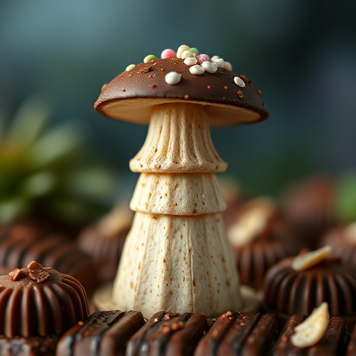 Stacked Magic Mushroom Chocolates Macro