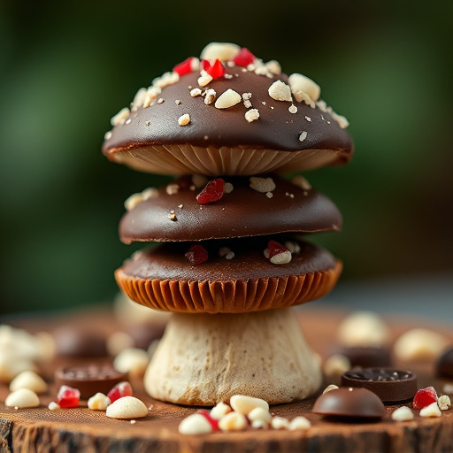 Stacked Magic Mushroom Chocolates Macro