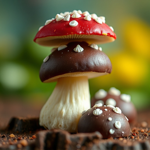 Stacked Magic Mushroom Chocolates Macro