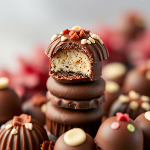 Stacked Magic Mushroom Chocolates Macro