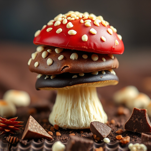 Stacked Magic Mushroom Chocolates Macro