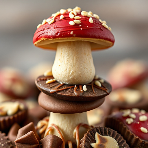 Stacked Magic Mushroom Chocolates Macro