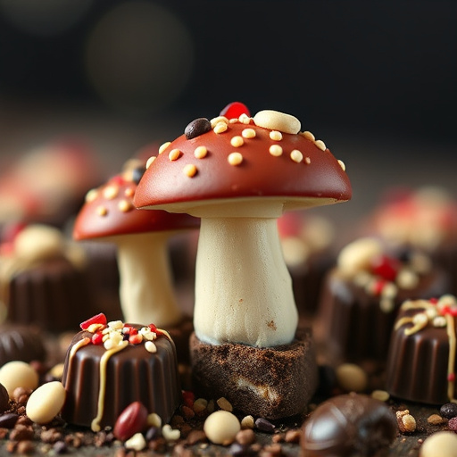 Stacked Magic Mushroom Chocolates Macro