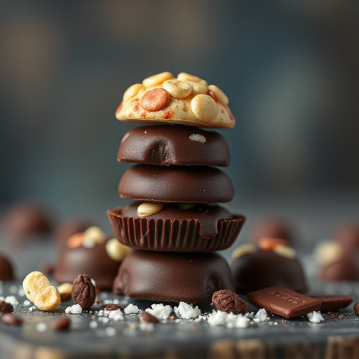 Stacked Magic Mushroom Chocolates Macro