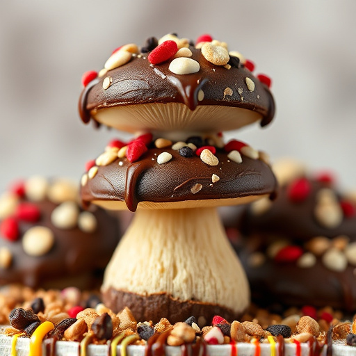 Stacked Magic Mushroom Chocolates Macro