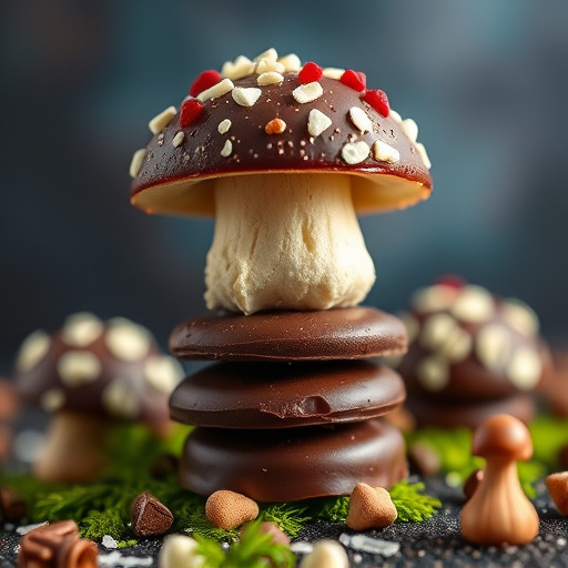Stacked Magic Mushroom Chocolates Macro