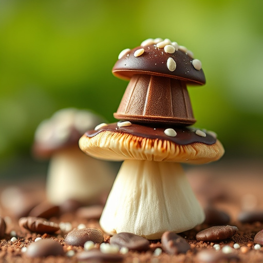Stacked Magic Mushroom Chocolates Macro