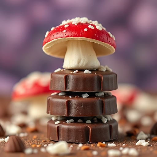 Stacked Magic Mushroom Chocolates Macro