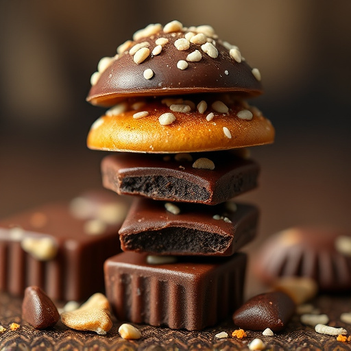Stacked Magic Mushroom Chocolates Macro