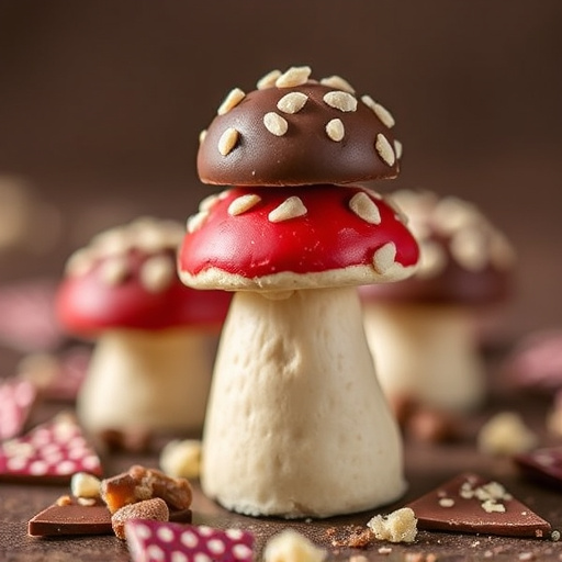 Stacked Magic Mushroom Chocolates Macro