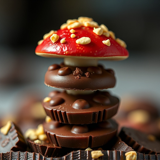Stacked Magic Mushroom Chocolates Macro