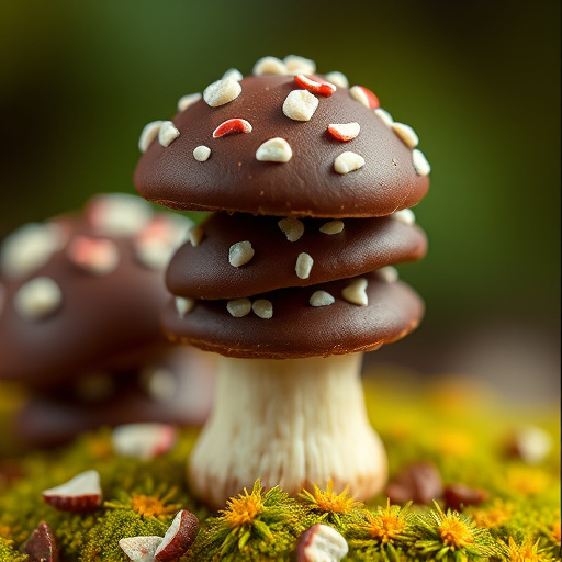 Stacked Magic Mushroom Chocolates Macro