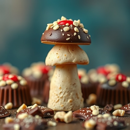 Stacked Magic Mushroom Chocolates Macro