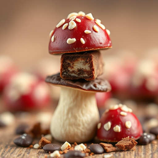 Stacked Magic Mushroom Chocolates Macro
