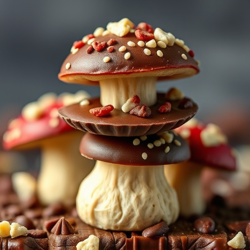Stacked Magic Mushroom Chocolates Macro