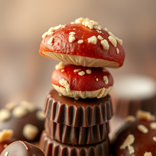 Stacked Magic Mushroom Chocolates Macro