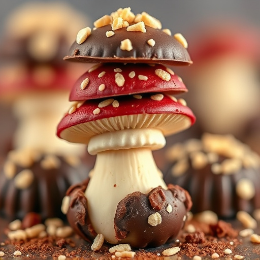 Stacked Magic Mushroom Chocolates Macro