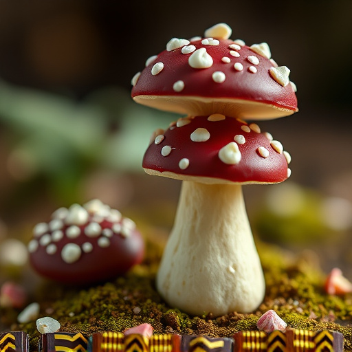 Stacked Magic Mushroom Chocolates Macro