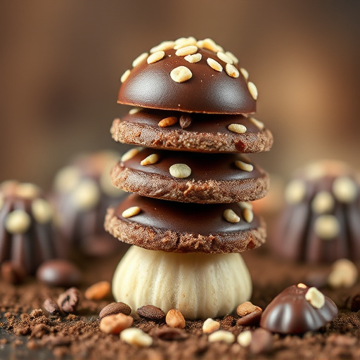 Stacked Magic Mushroom Chocolates Macro
