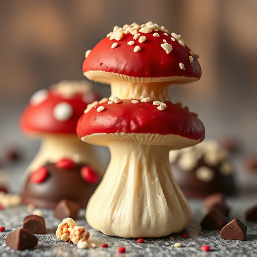 Stacked Magic Mushroom Chocolates Macro