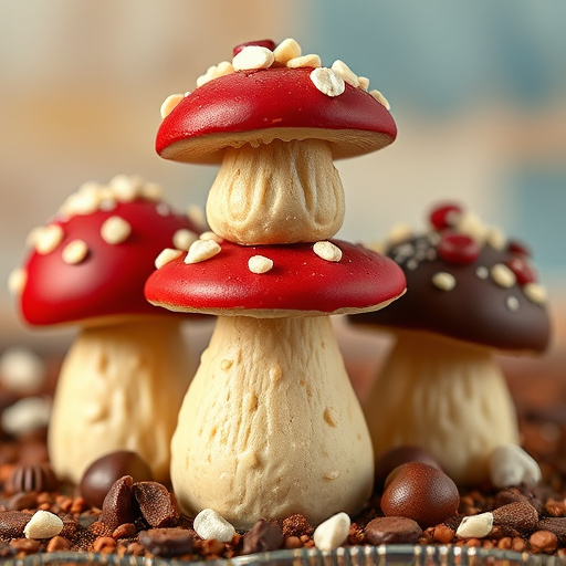 Stacked Magic Mushroom Chocolates Macro
