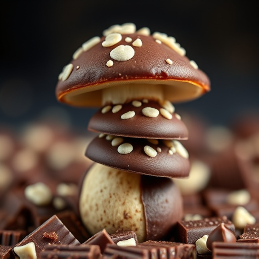 Stacked Magic Mushroom Chocolates Macro