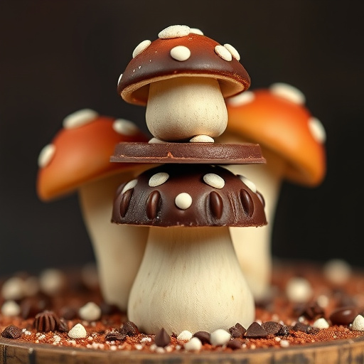 Stacked Magic Mushroom Chocolates Macro