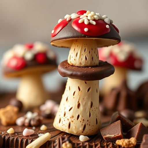 Stacked Magic Mushroom Chocolates Macro