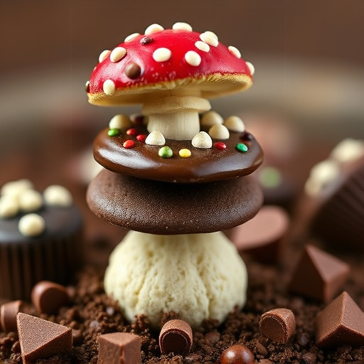 Stacked Magic Mushroom Chocolates Macro