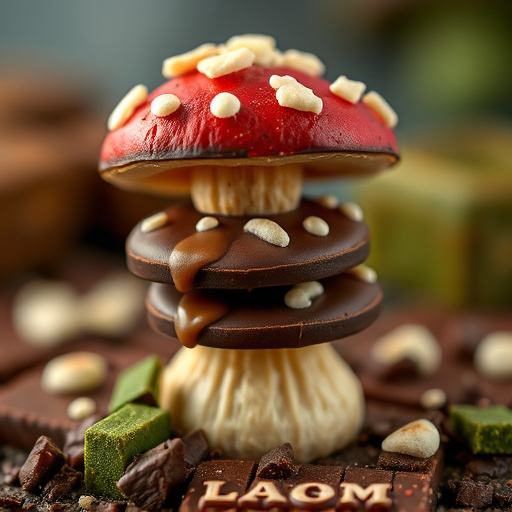 Stacked Magic Mushroom Chocolates Macro