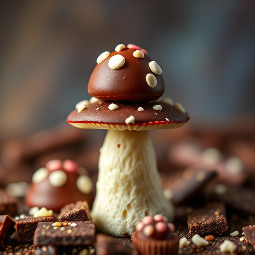 Stacked Magic Mushroom Chocolates Macro