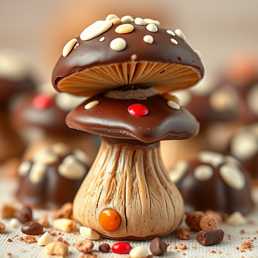 Stacked Magic Mushroom Chocolates Macro