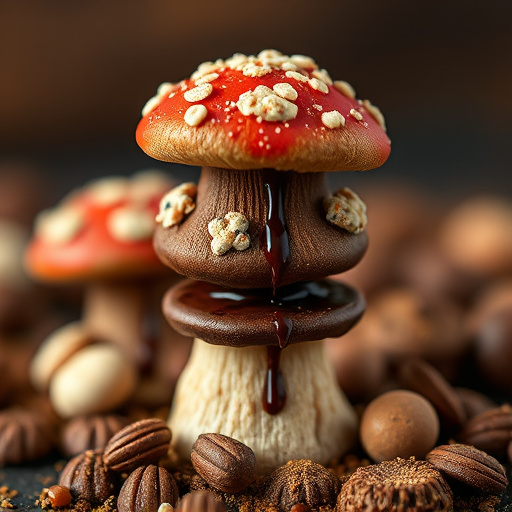 Stacked Magic Mushroom Chocolates Macro
