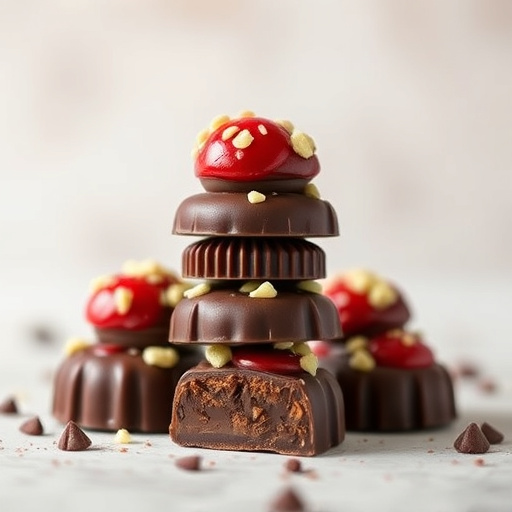 Stacked Magic Mushroom Chocolates Macro