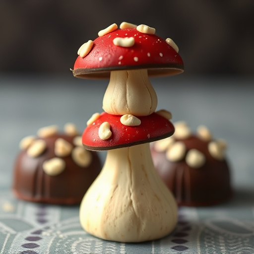 Stacked Magic Mushroom Chocolates Macro