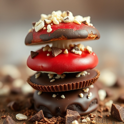 Stacked Magic Mushroom Chocolates Macro