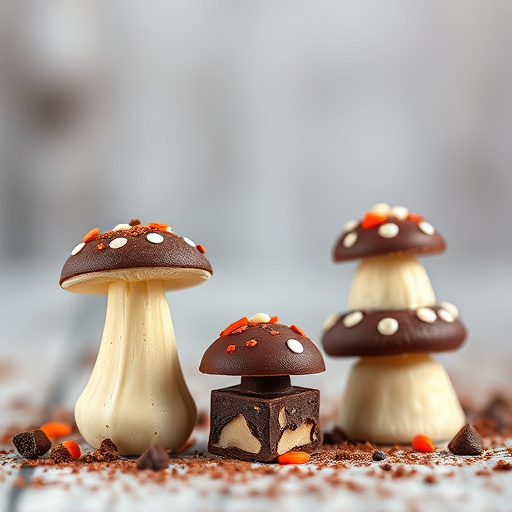Stacked Magic Mushroom Chocolates Macro