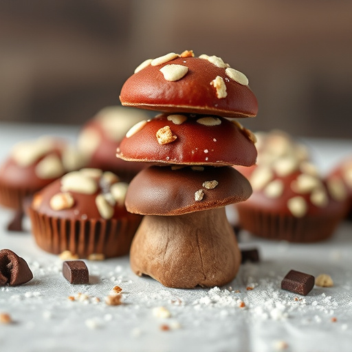 Stacked Magic Mushroom Chocolates Macro